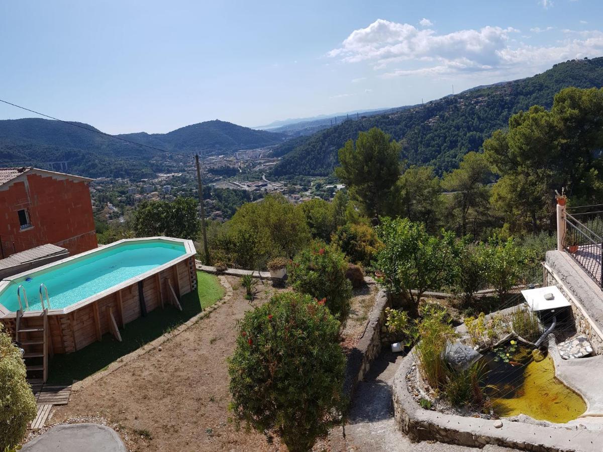 Le Chalet De La Pierreraie Cote D'Azur Piscine Terrasse Et Vue Mer Drap المظهر الخارجي الصورة