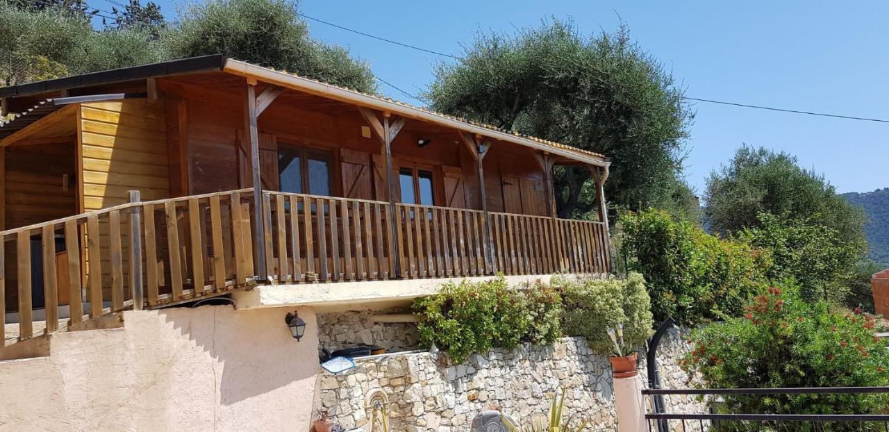 Le Chalet De La Pierreraie Cote D'Azur Piscine Terrasse Et Vue Mer Drap المظهر الخارجي الصورة